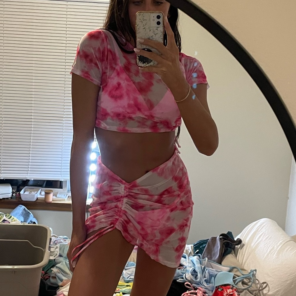 4 piece swim suit and cover up